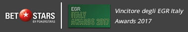 Il logo di BetStars e quello dell'EGR Italy Awards 2017